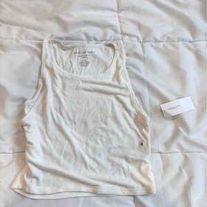 american eagle cream tank top NWT